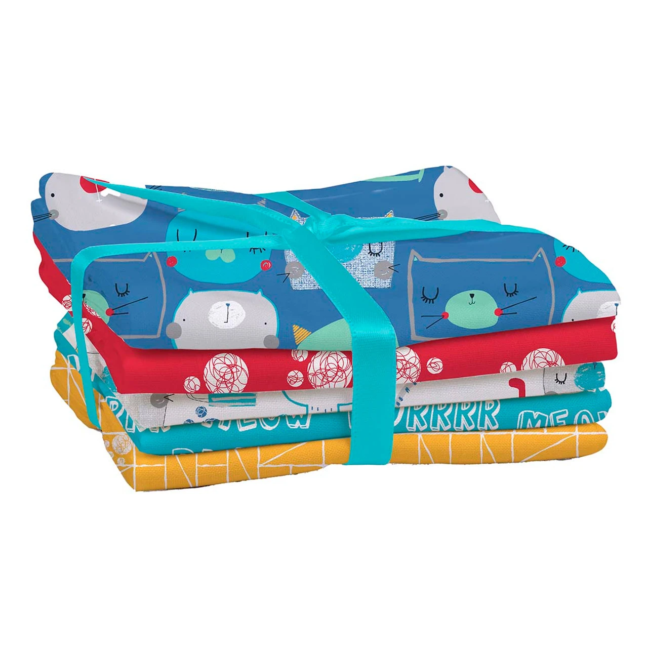 Fabric Edition, Inc. Cutzi Cat Fabric Quarters Bundle Pre-Cut Fabric