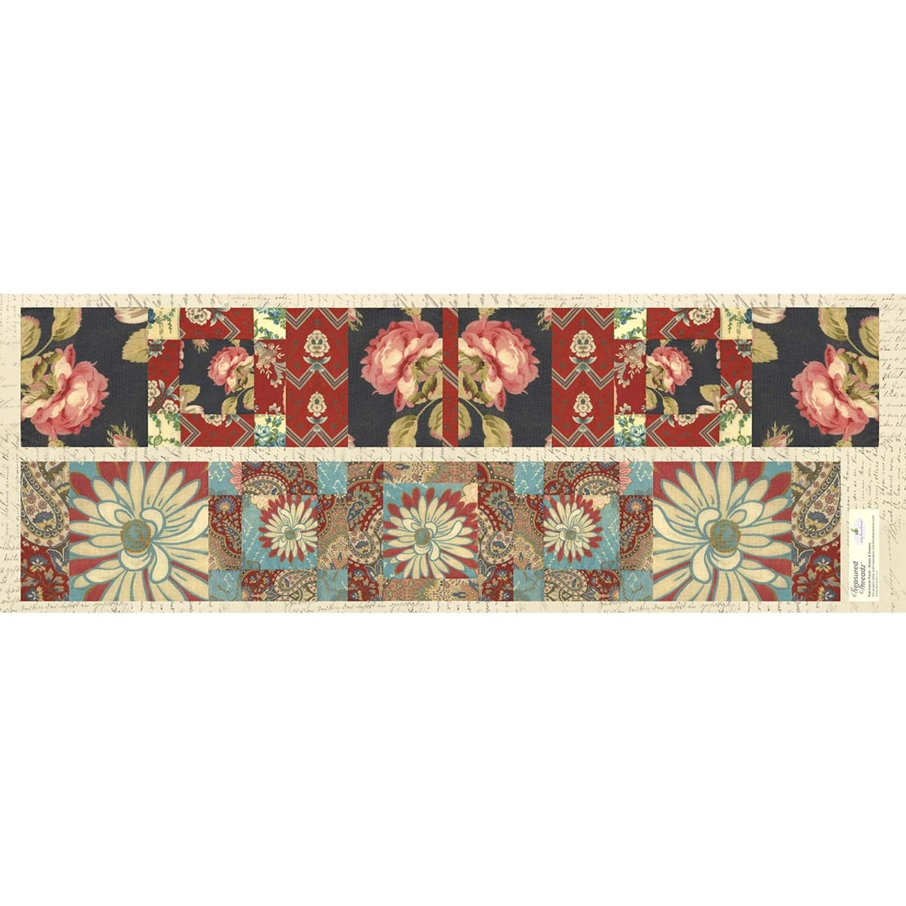 Roses & Daisies Panel Fabric