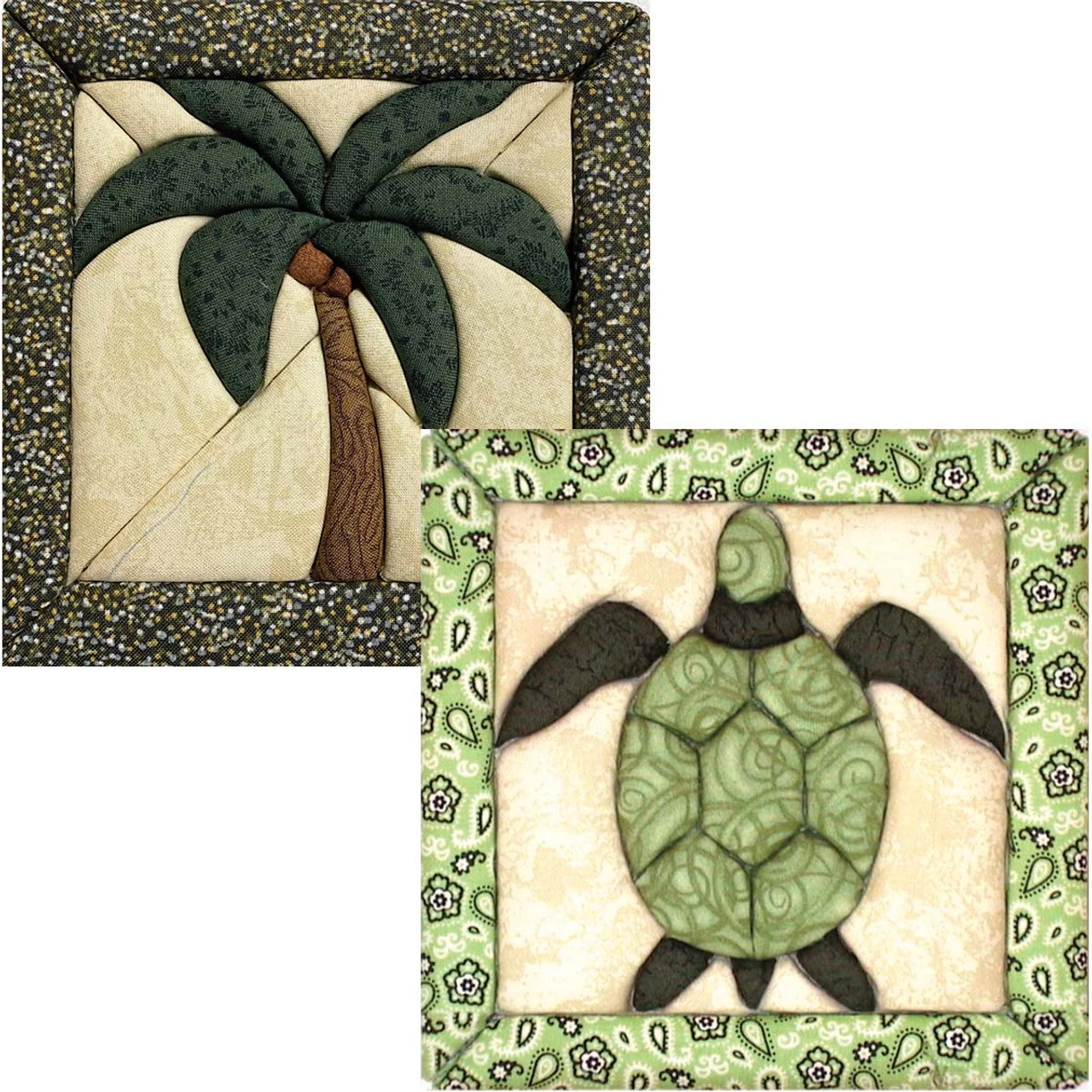 Quilt Magic Mini Sea Turtle And Mini Palm Tree No-Sew Quilt Kit